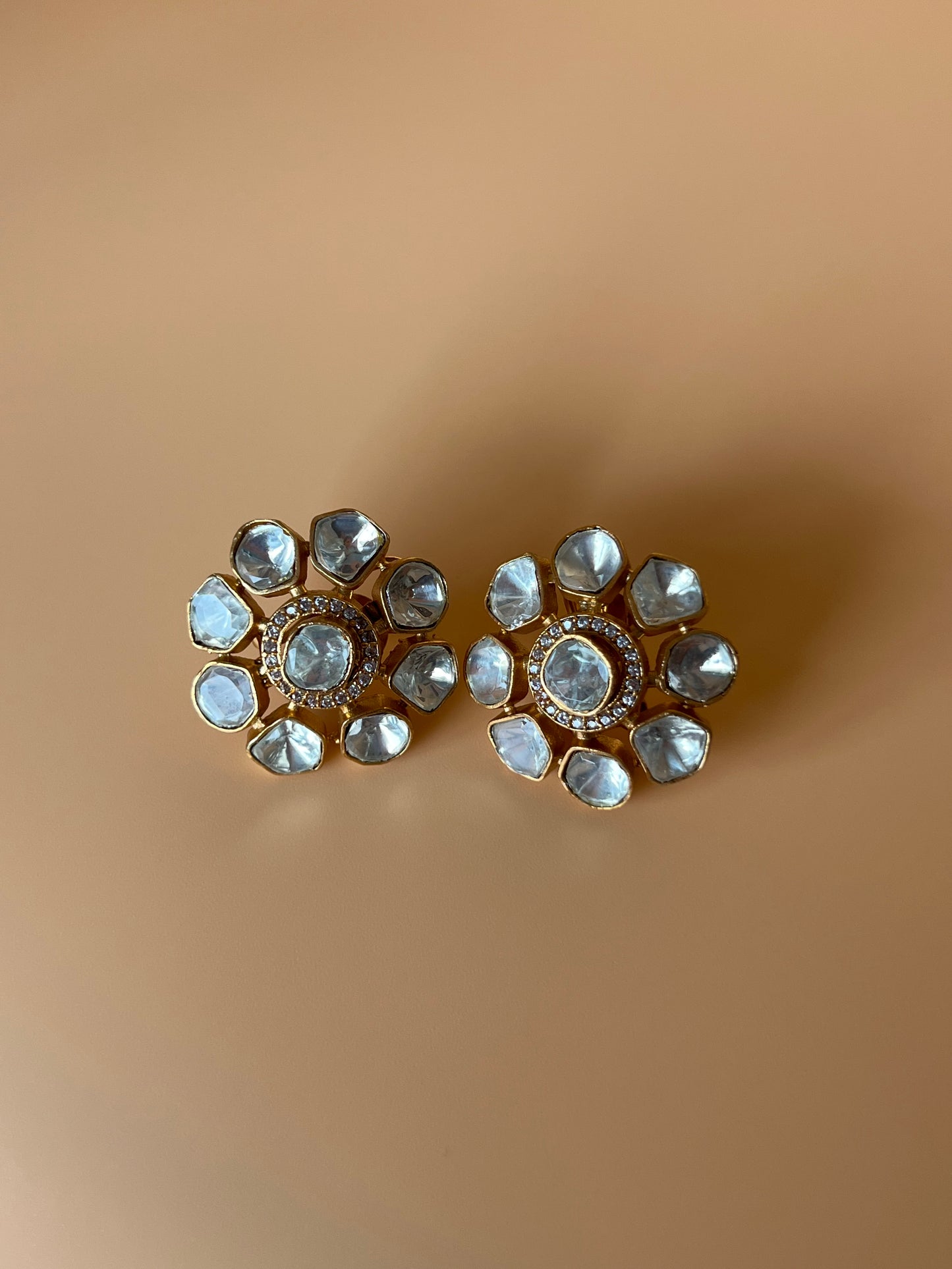 Selene Moissanite Round Studs