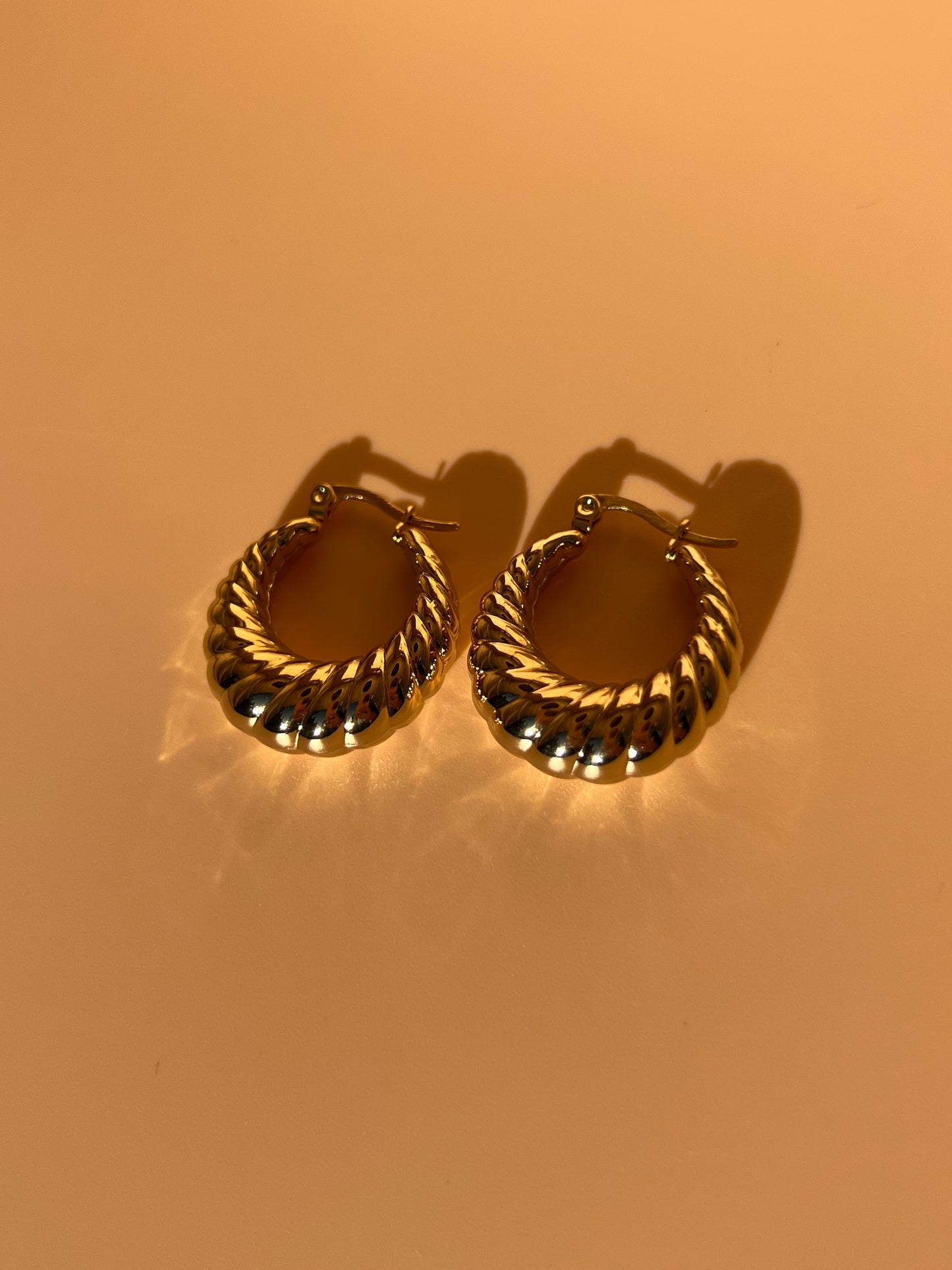 Gleam Gold Hoops