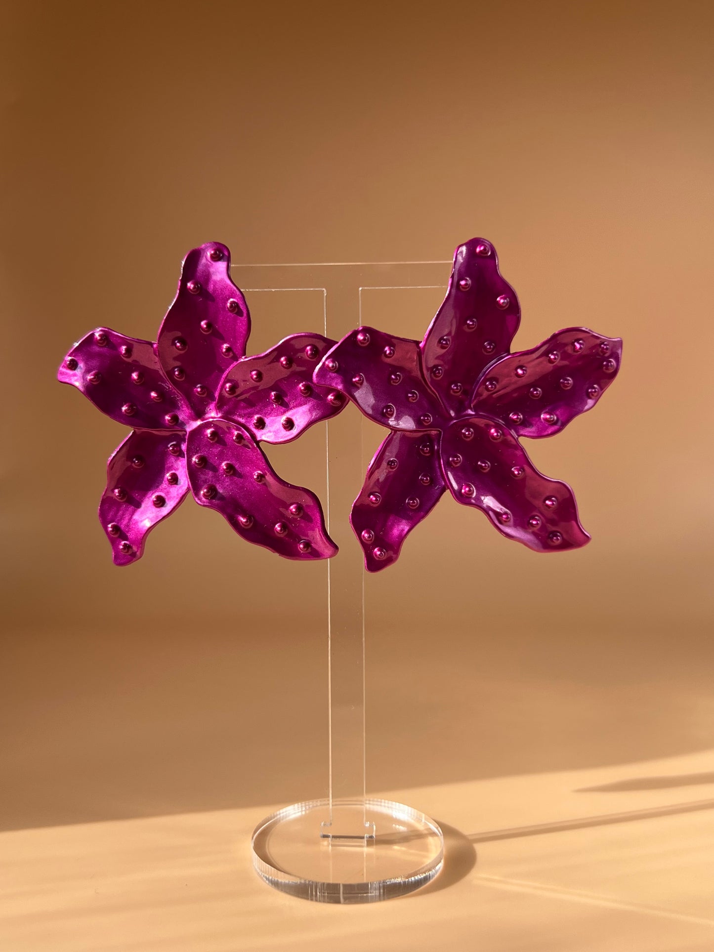 Fuchsia Flower Earrings