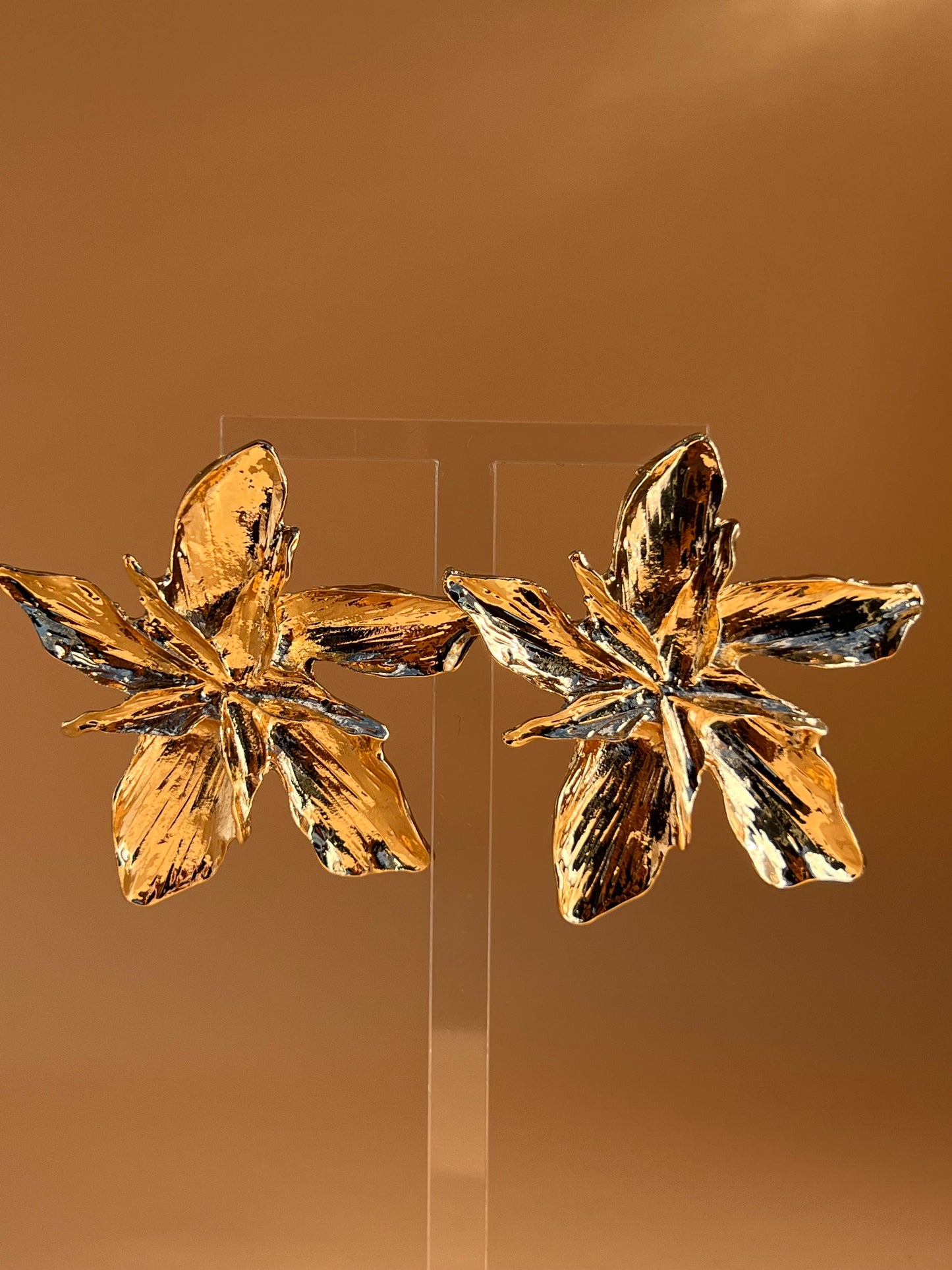 Gold Petal Earrings