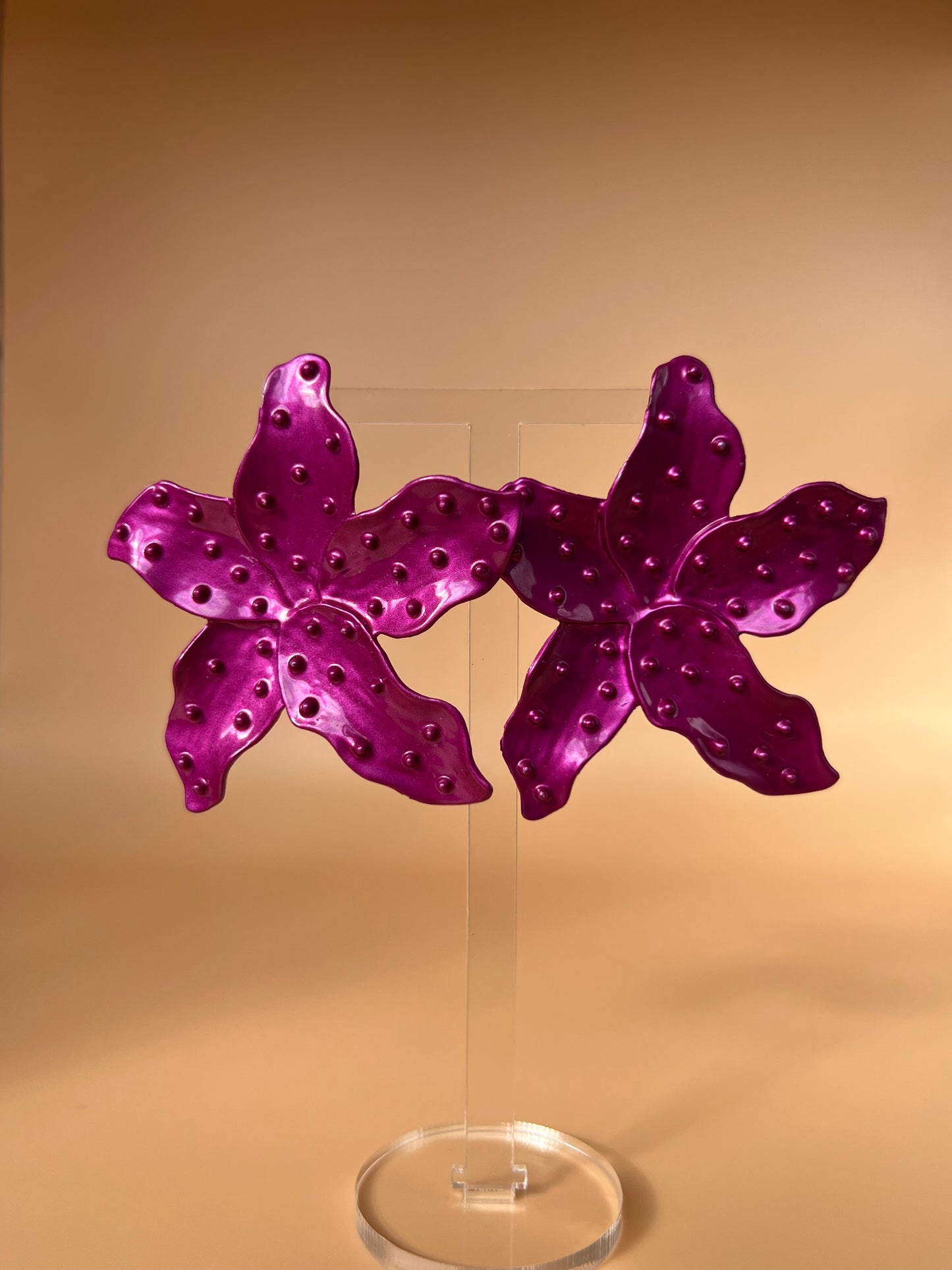 Fuchsia Flower Earrings