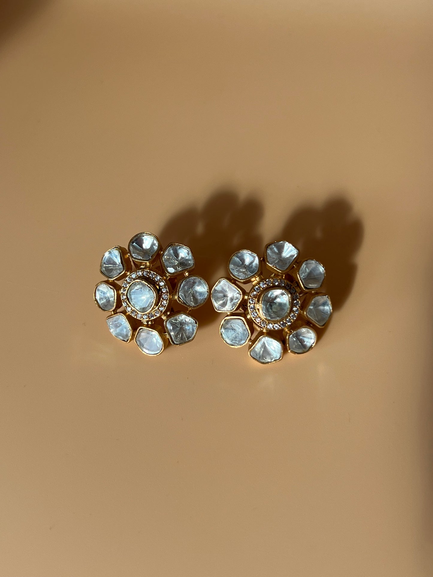 Selene Moissanite Round Studs