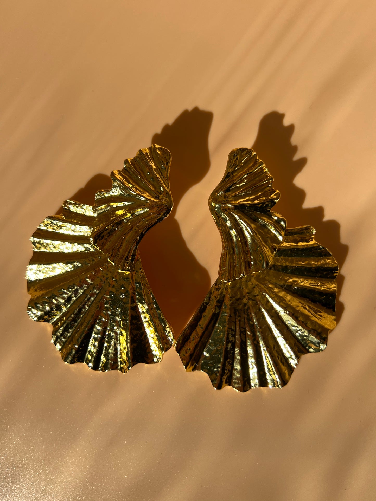 Feather Gold Earrings