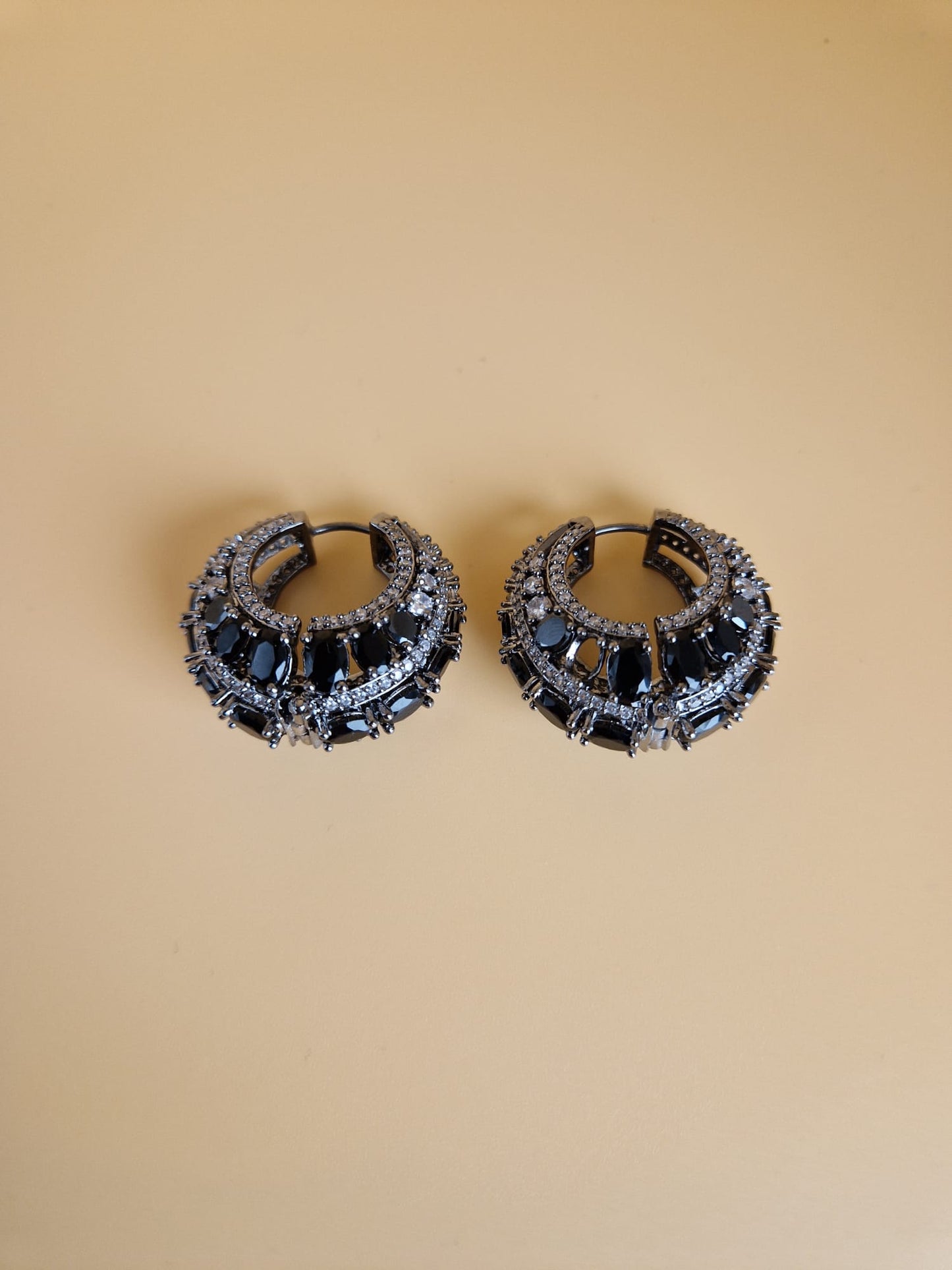 Black Elara Hoops