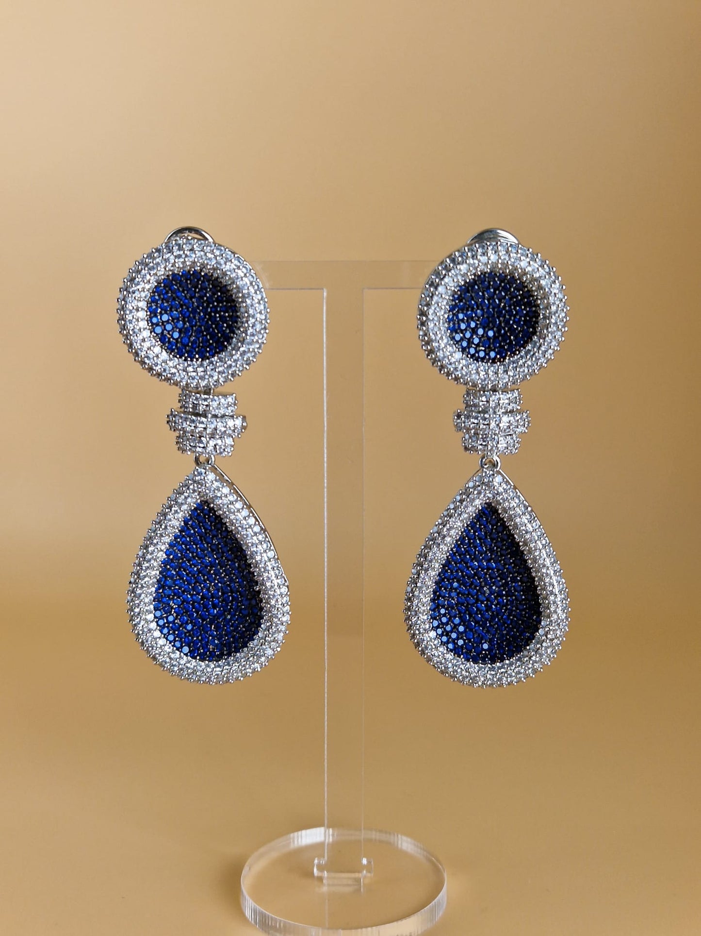 Iris Electric Blue Danglers