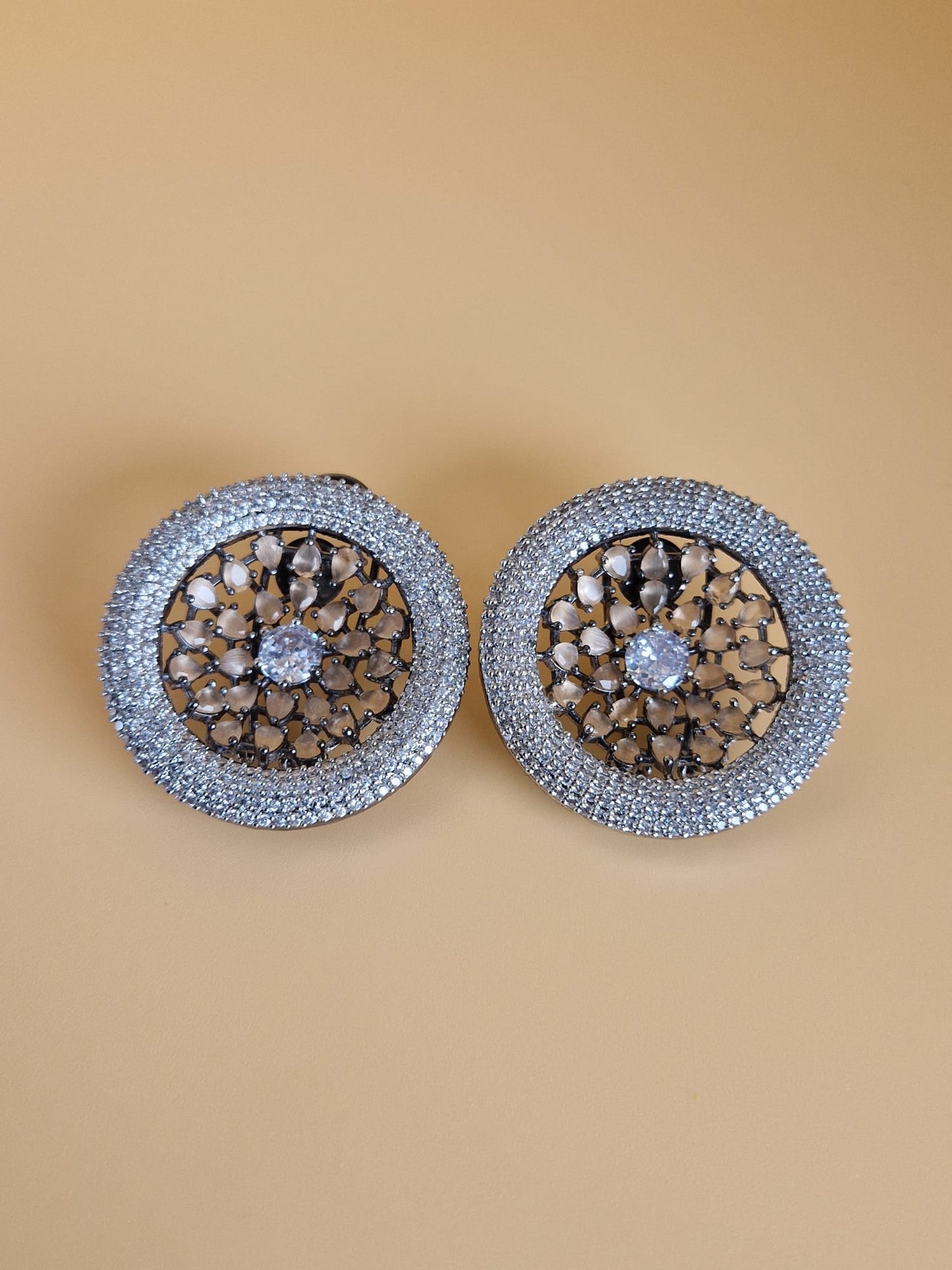Ava Brown Large Studs