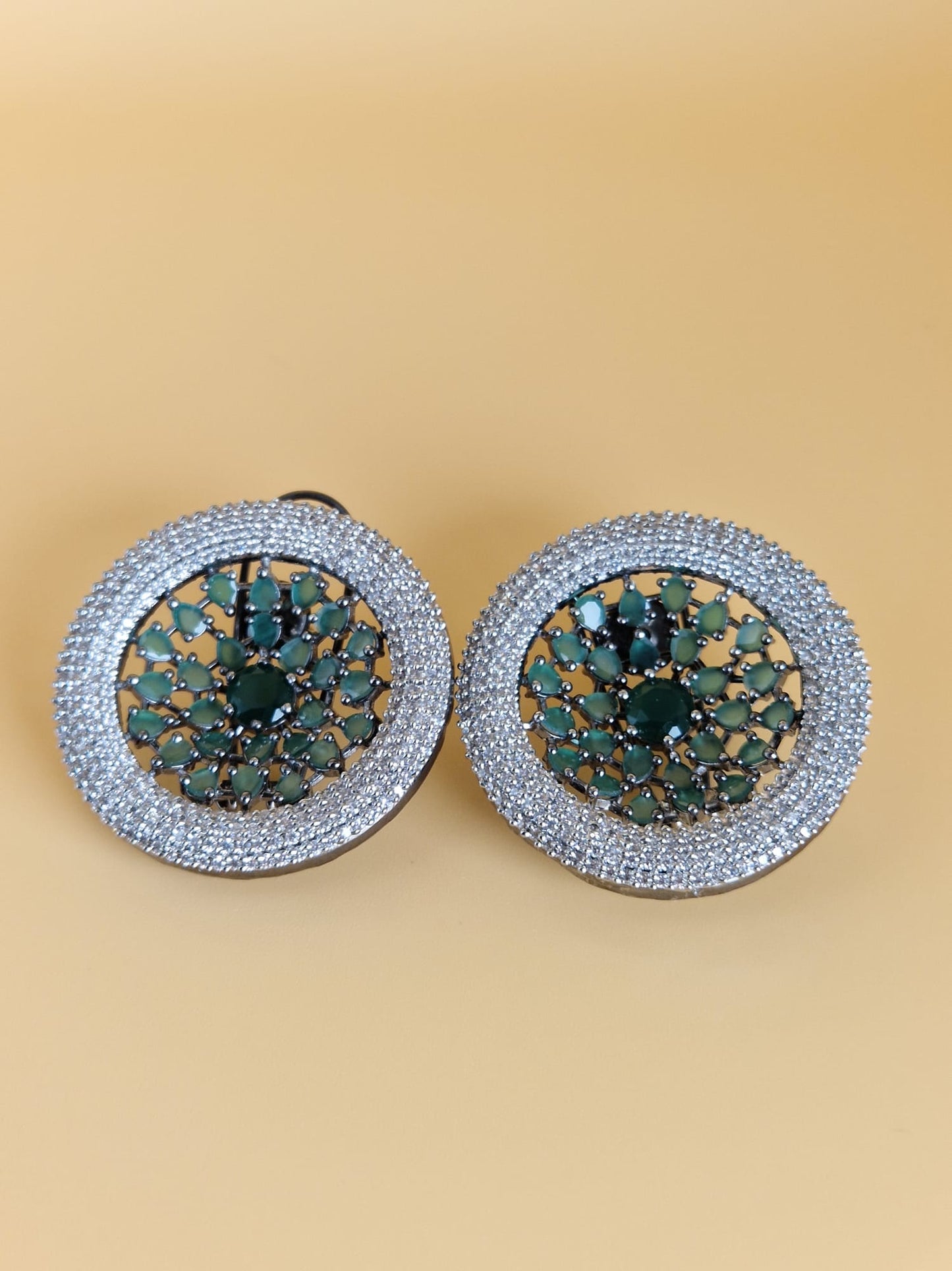 Ava Green Large Studs