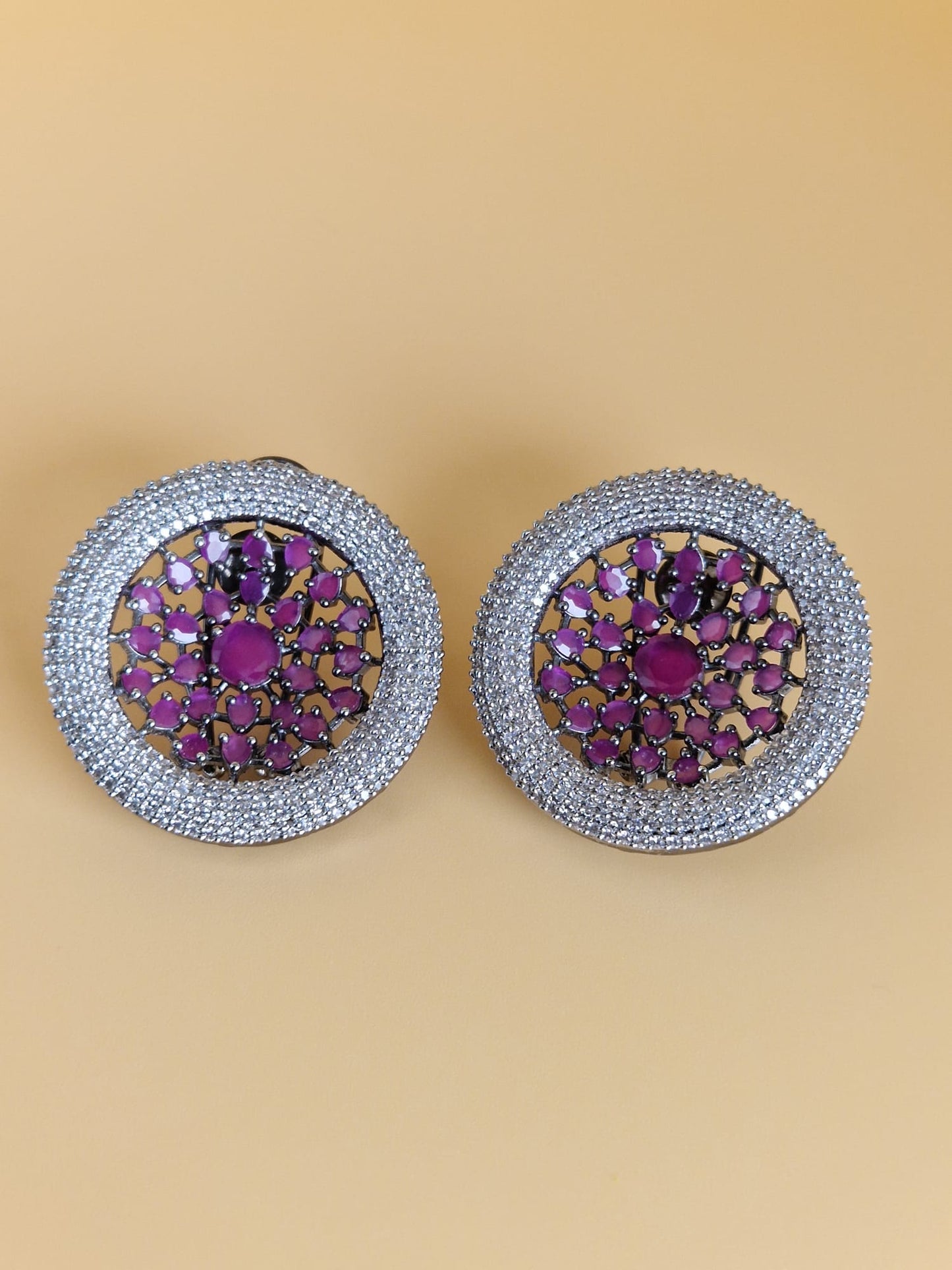 Ava Magenta Large Studs