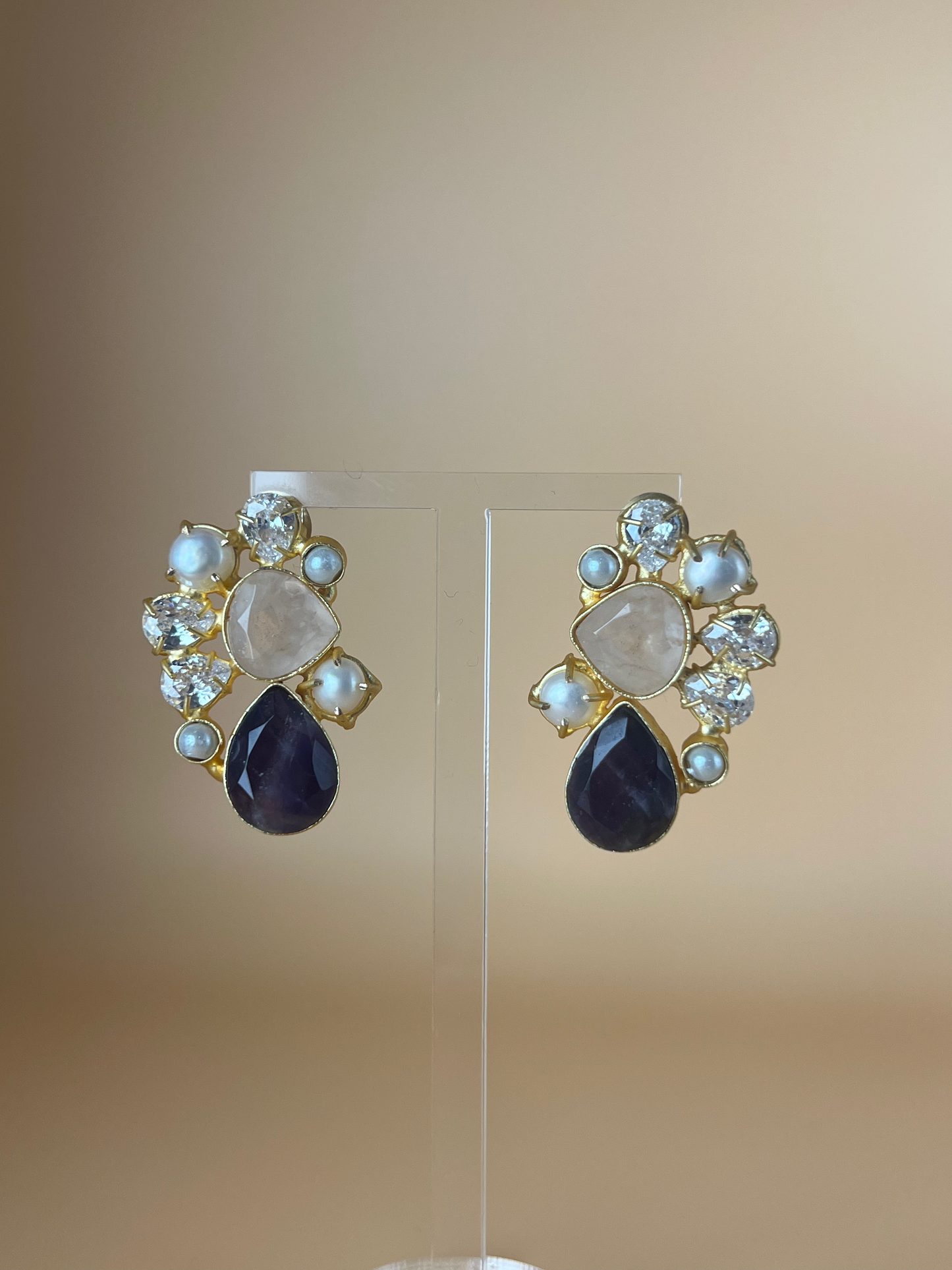 Luna Amethyst Studs