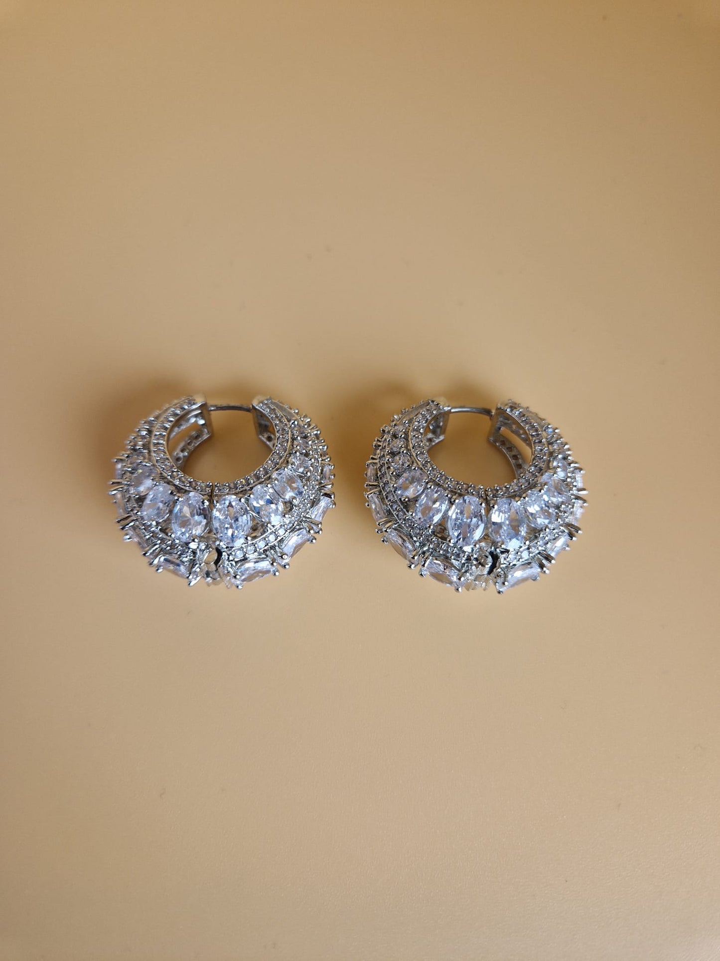 Silver Elara Hoops