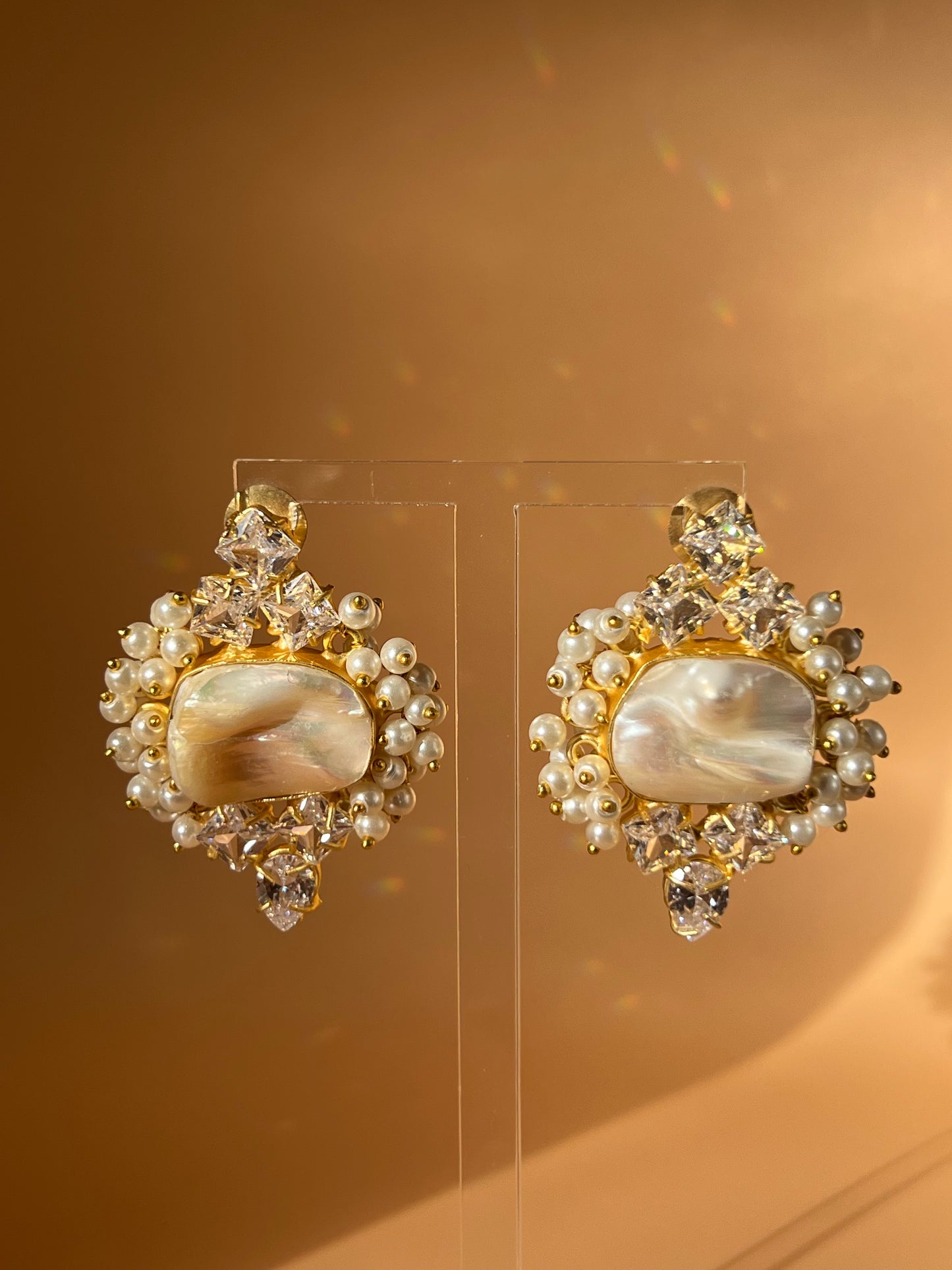 Baroque Pearl Long Studs