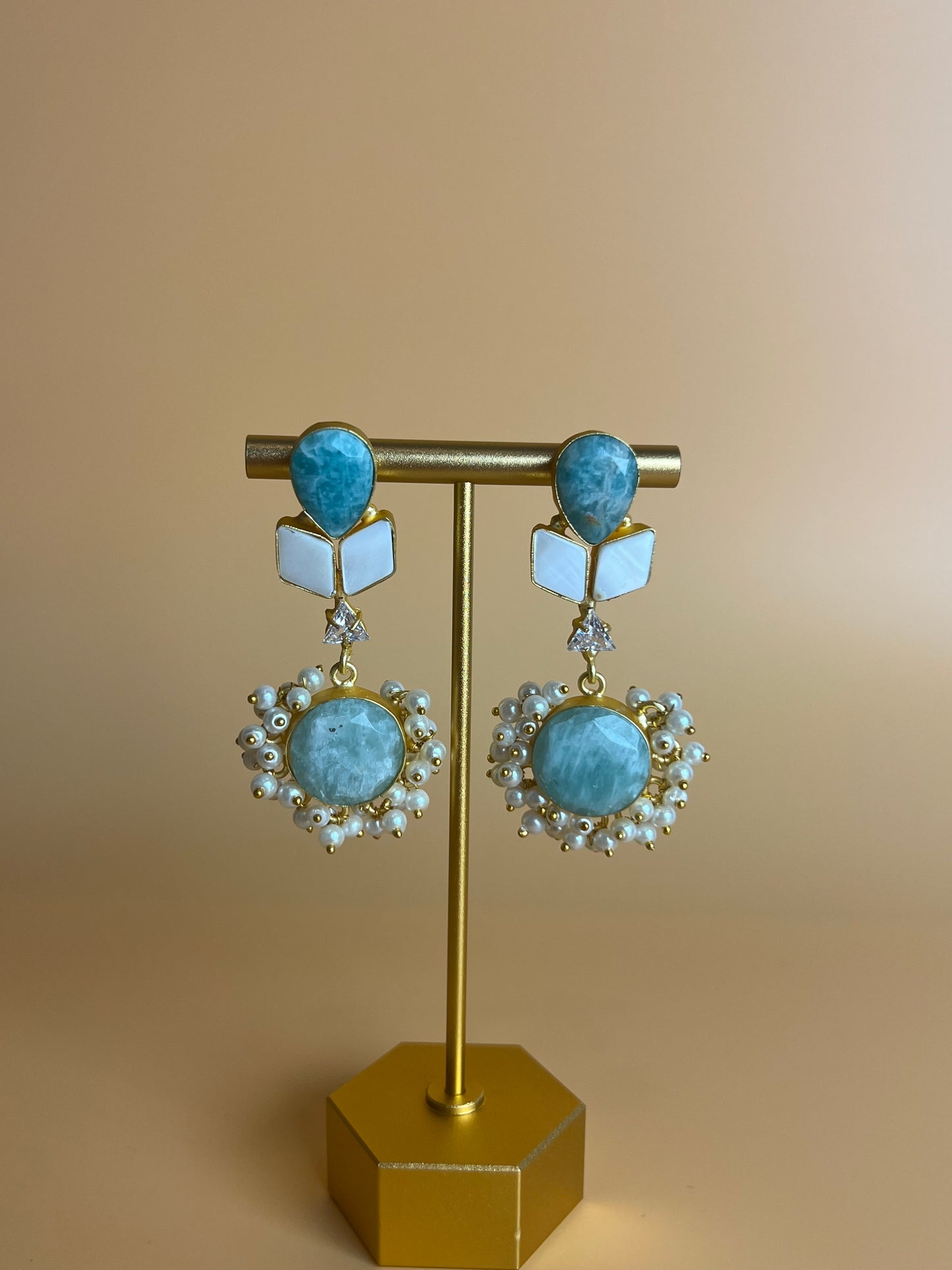 Isara Amazonite and Mother of Pearl Set