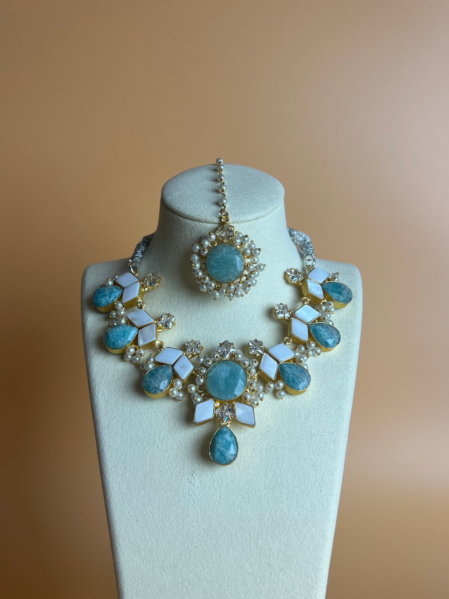 Isara Amazonite and Mother of Pearl Set