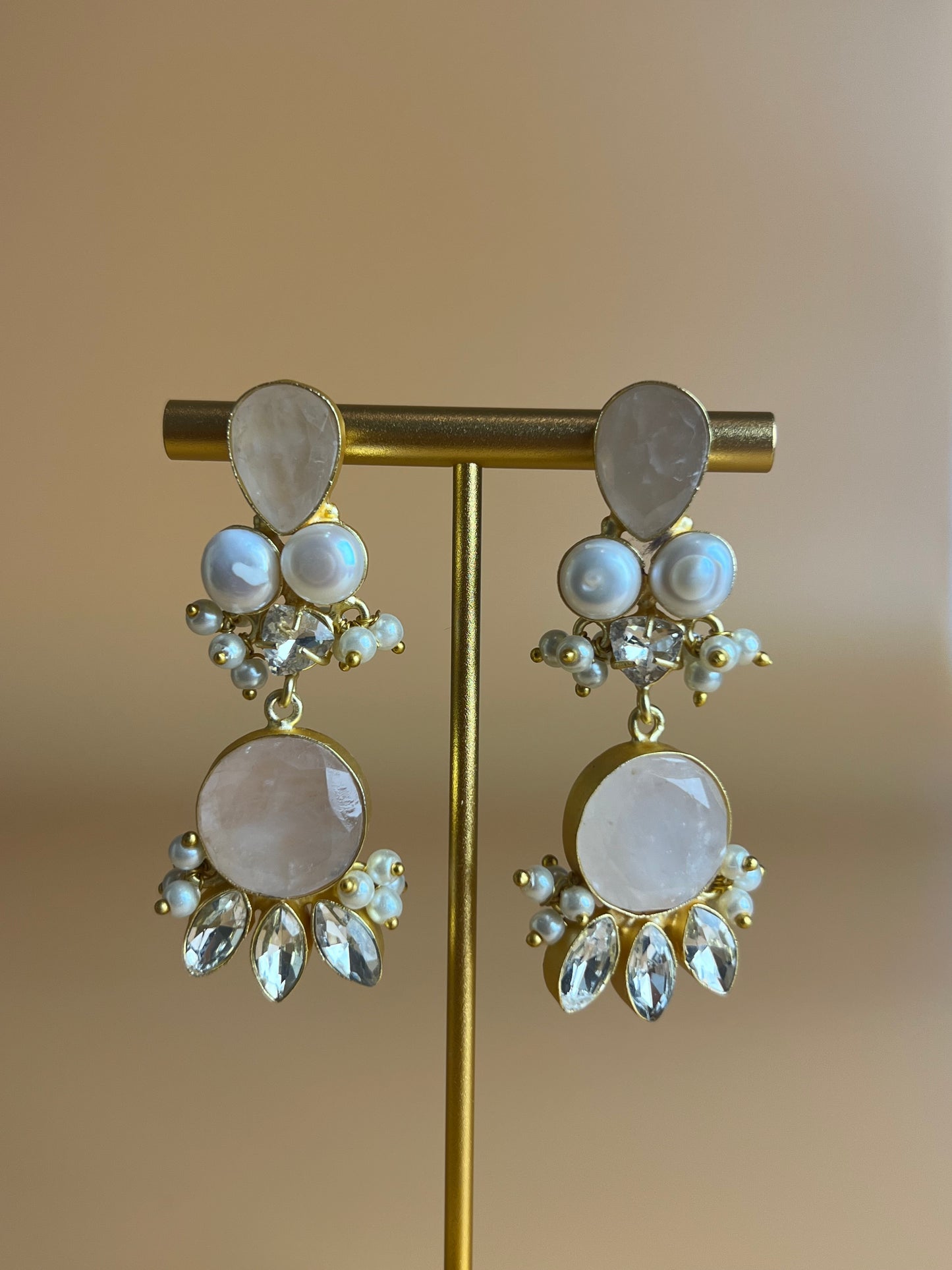 Isara Rose Quartz and Swarovski Set