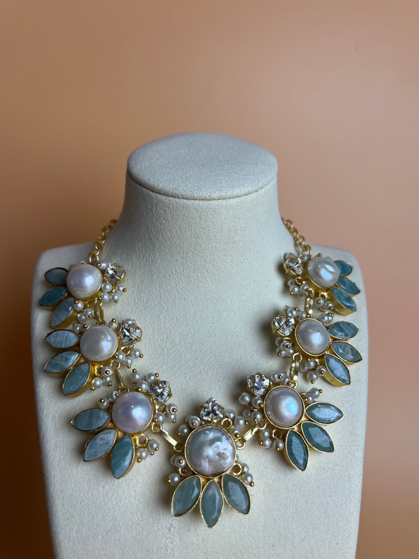 Isara Mother of Pearl and Amazonite Set