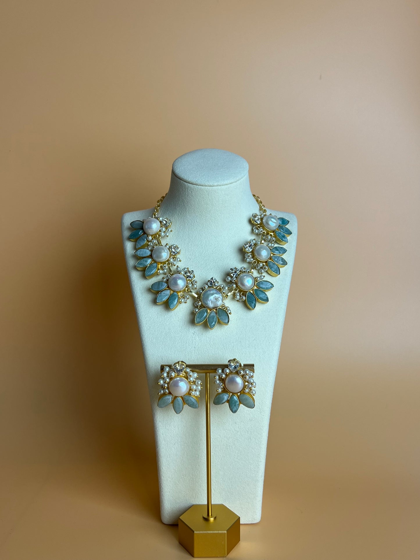 Isara Mother of Pearl and Amazonite Set