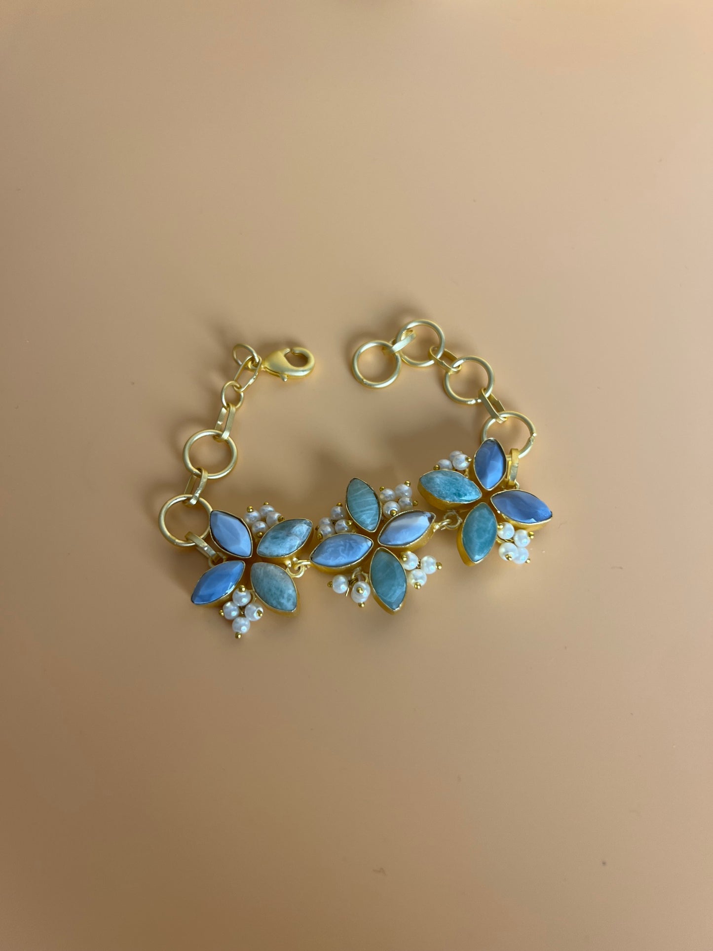 Amazonite and Angelite Bracelet