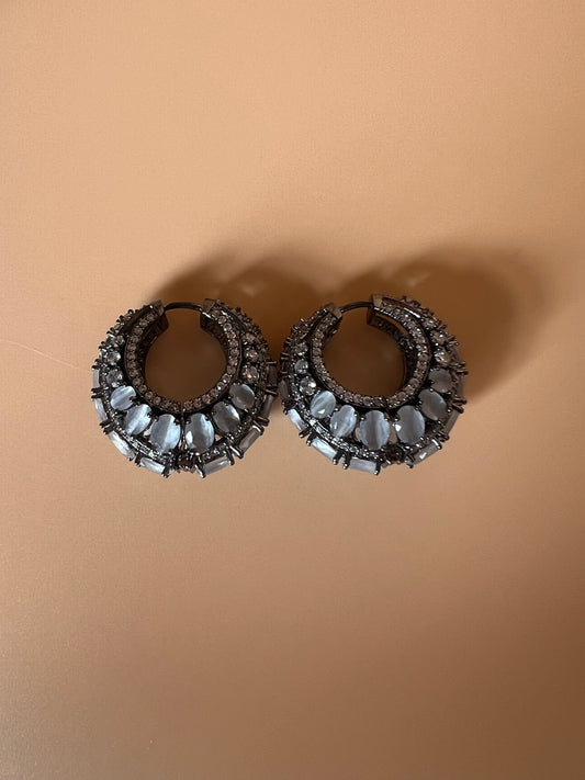 Grey Elara Hoops