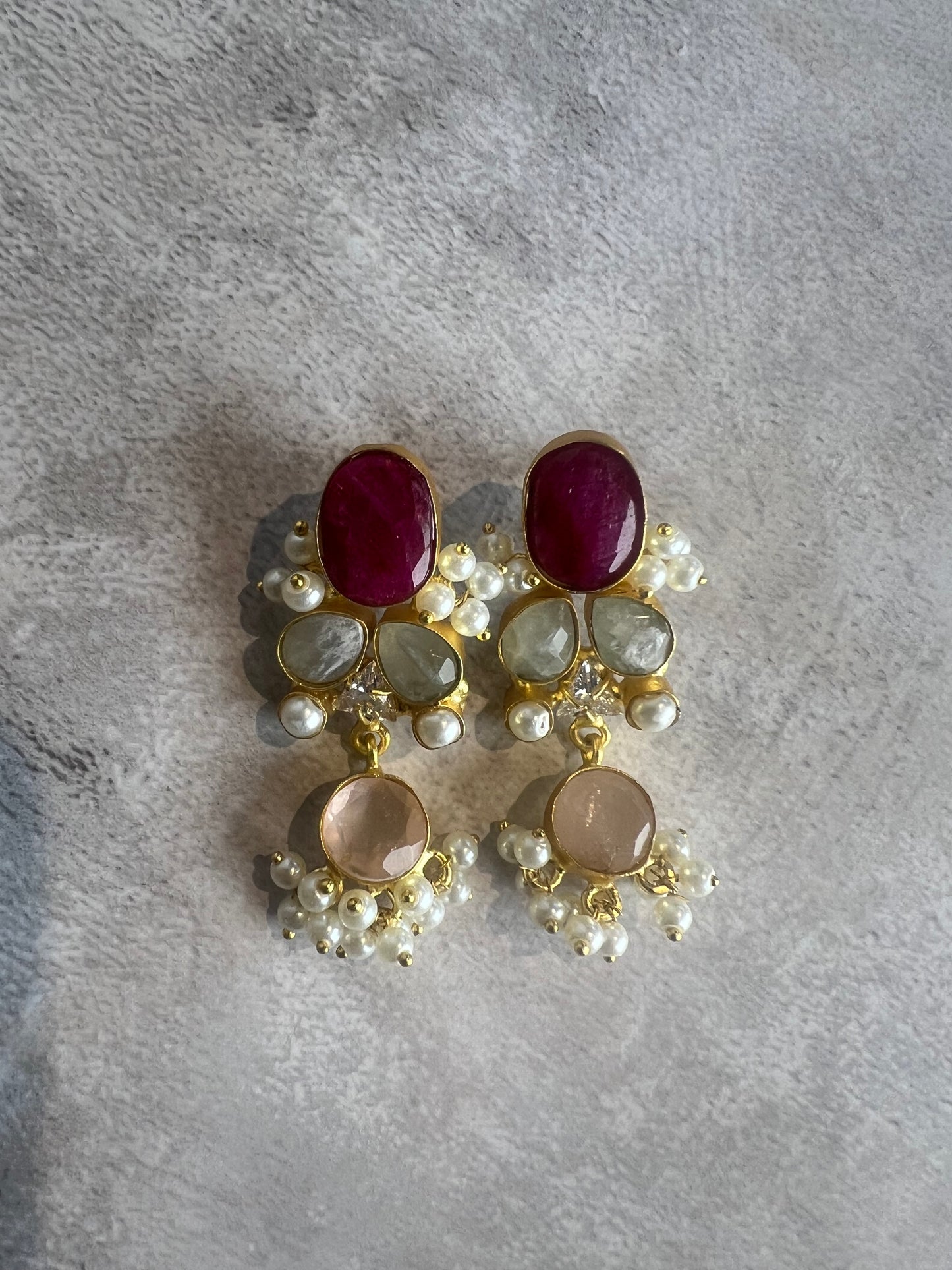 Ruby and Rose Quartz Set