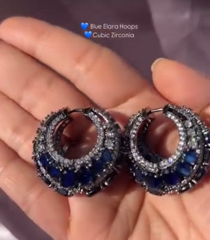Blue Elara Hoops