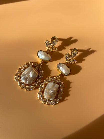 Baroque Pearl Danglers