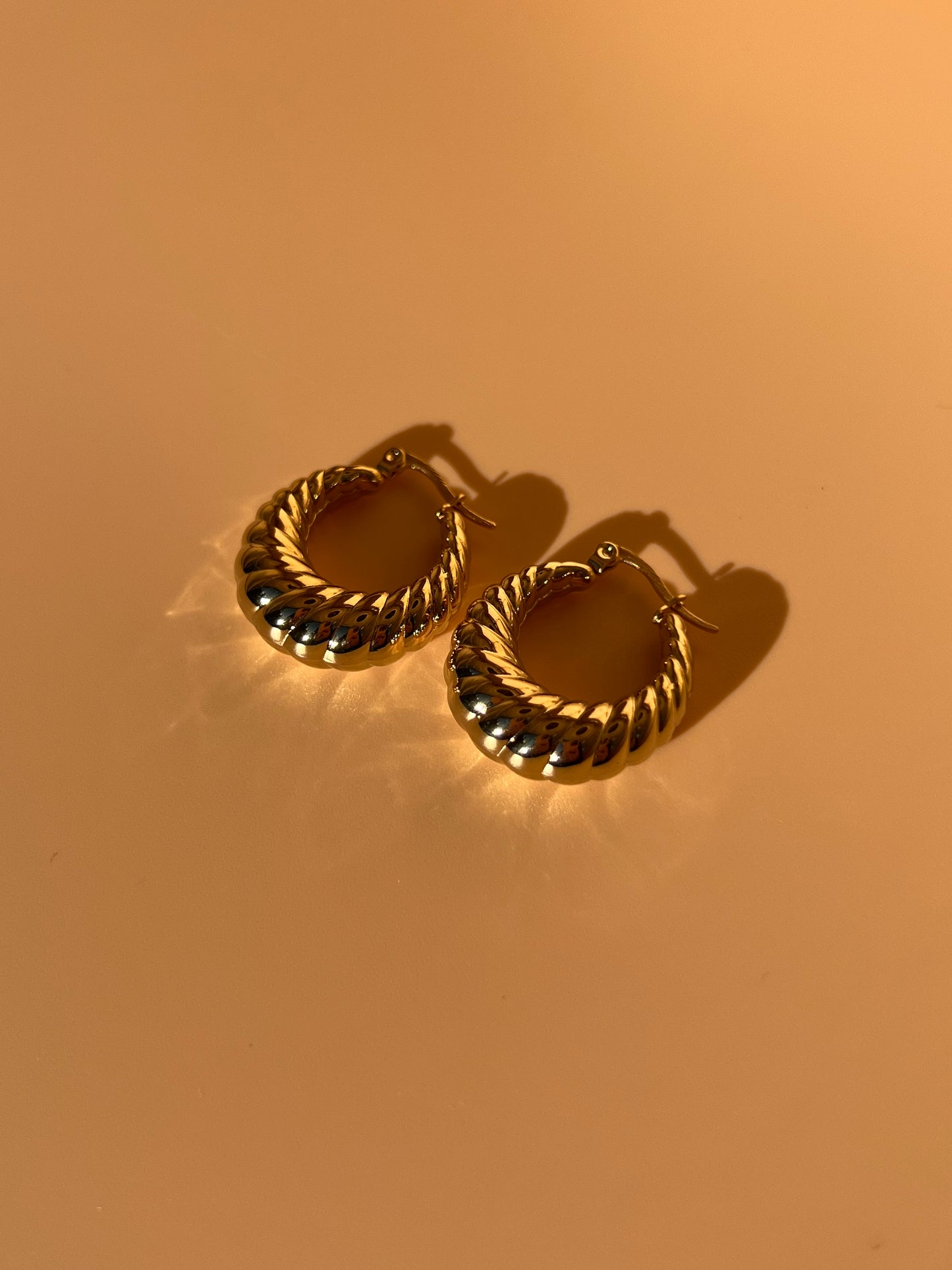 Gleam Gold Hoops