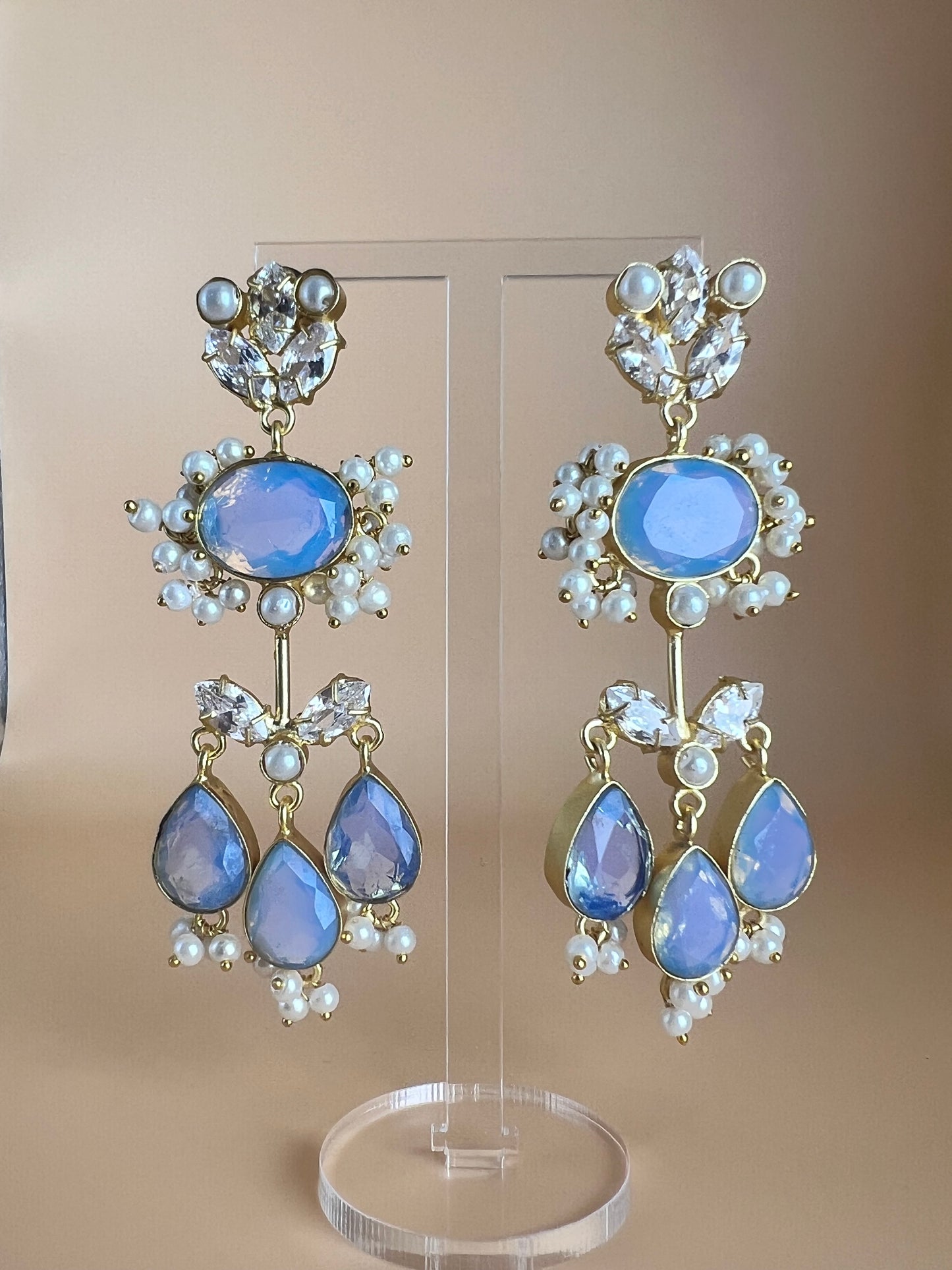 Blue Agate Danglers