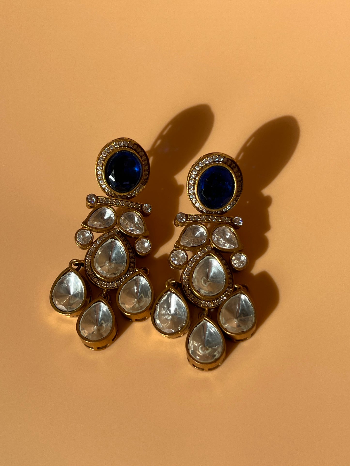 Moissanite Navy Danglers