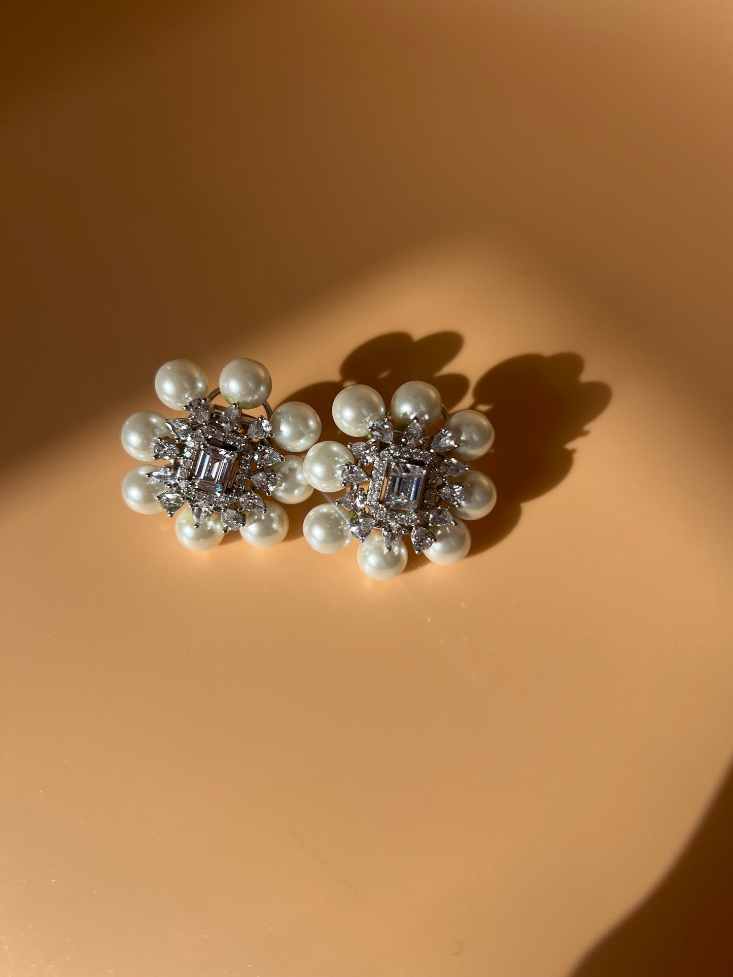 Silver and Pearl Studs