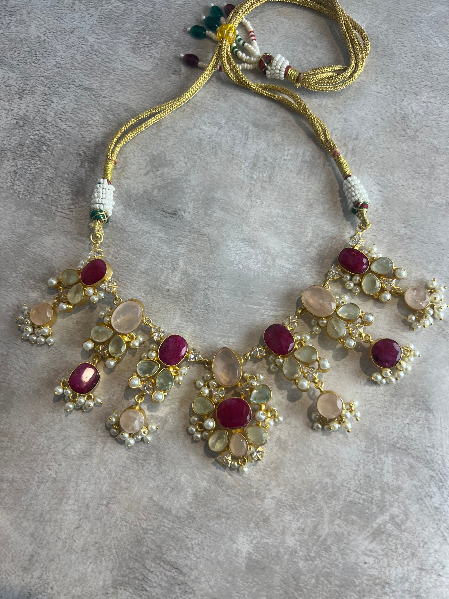 Ruby and Rose Quartz Set