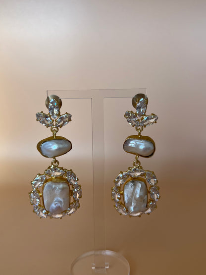 Baroque Pearl Danglers