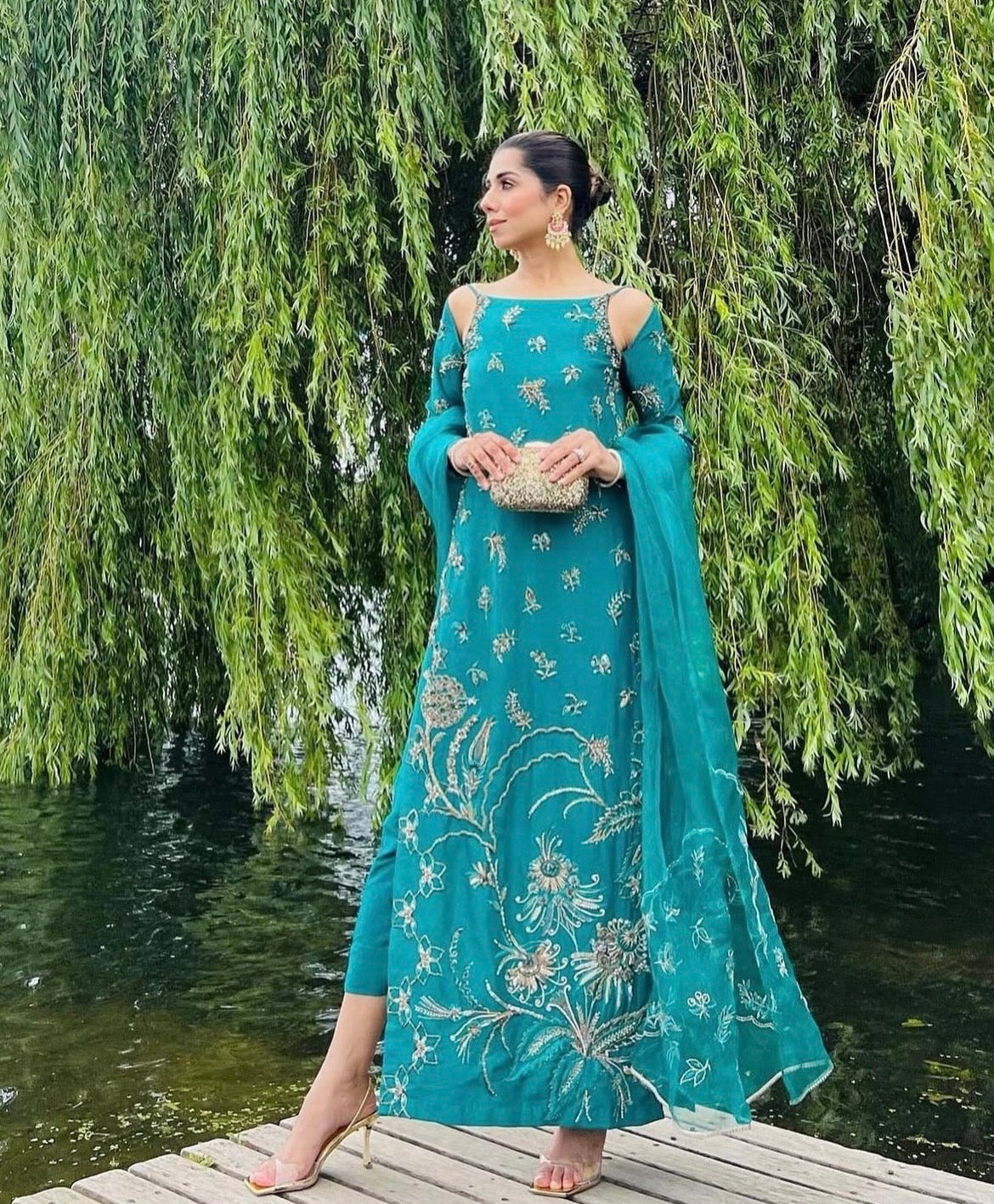 Luxe Feroza and Pink Chandbalis