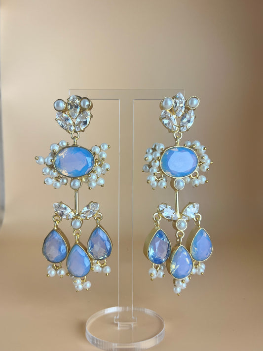 Blue Agate Danglers