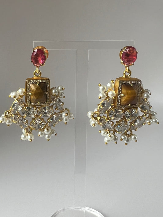 Tiger Stone Square Danglers