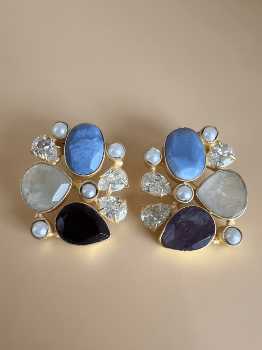 Amethyst Flower Earrings
