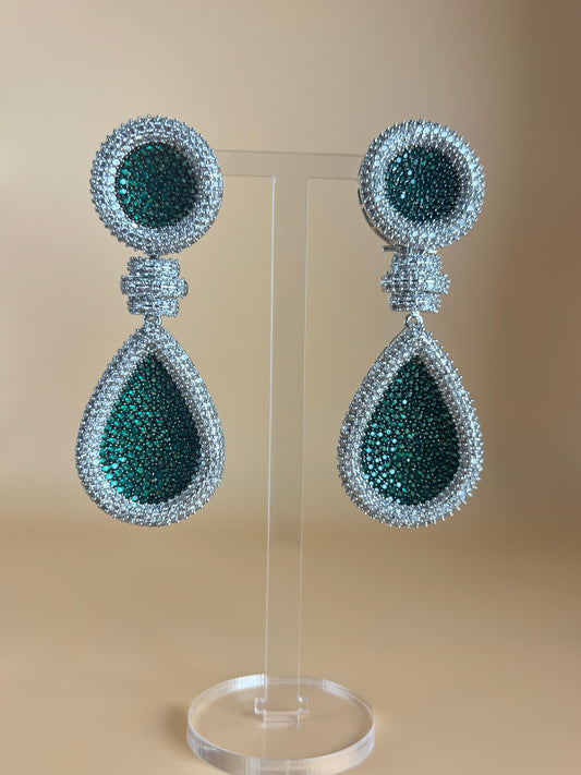 Iris Green Danglers