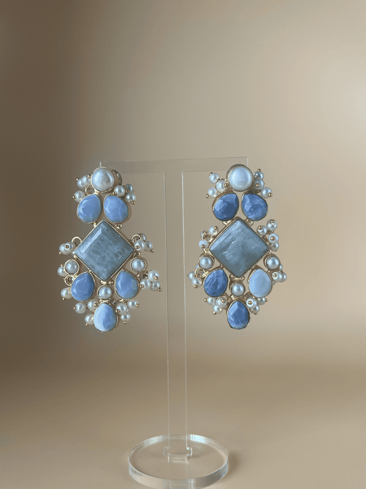 Aura Amazonite Long Studs