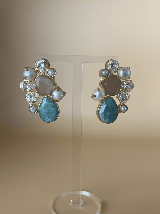 Luna Amazonite Studs