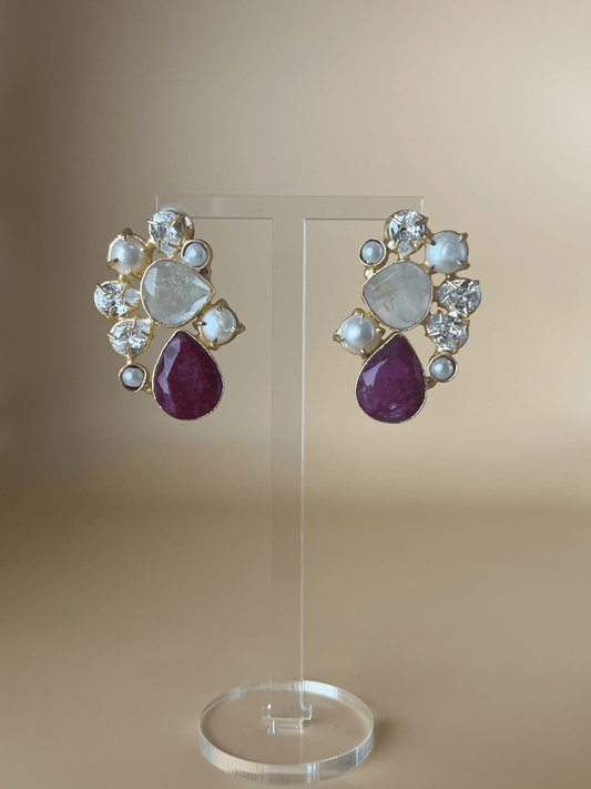Luna Ruby Studs