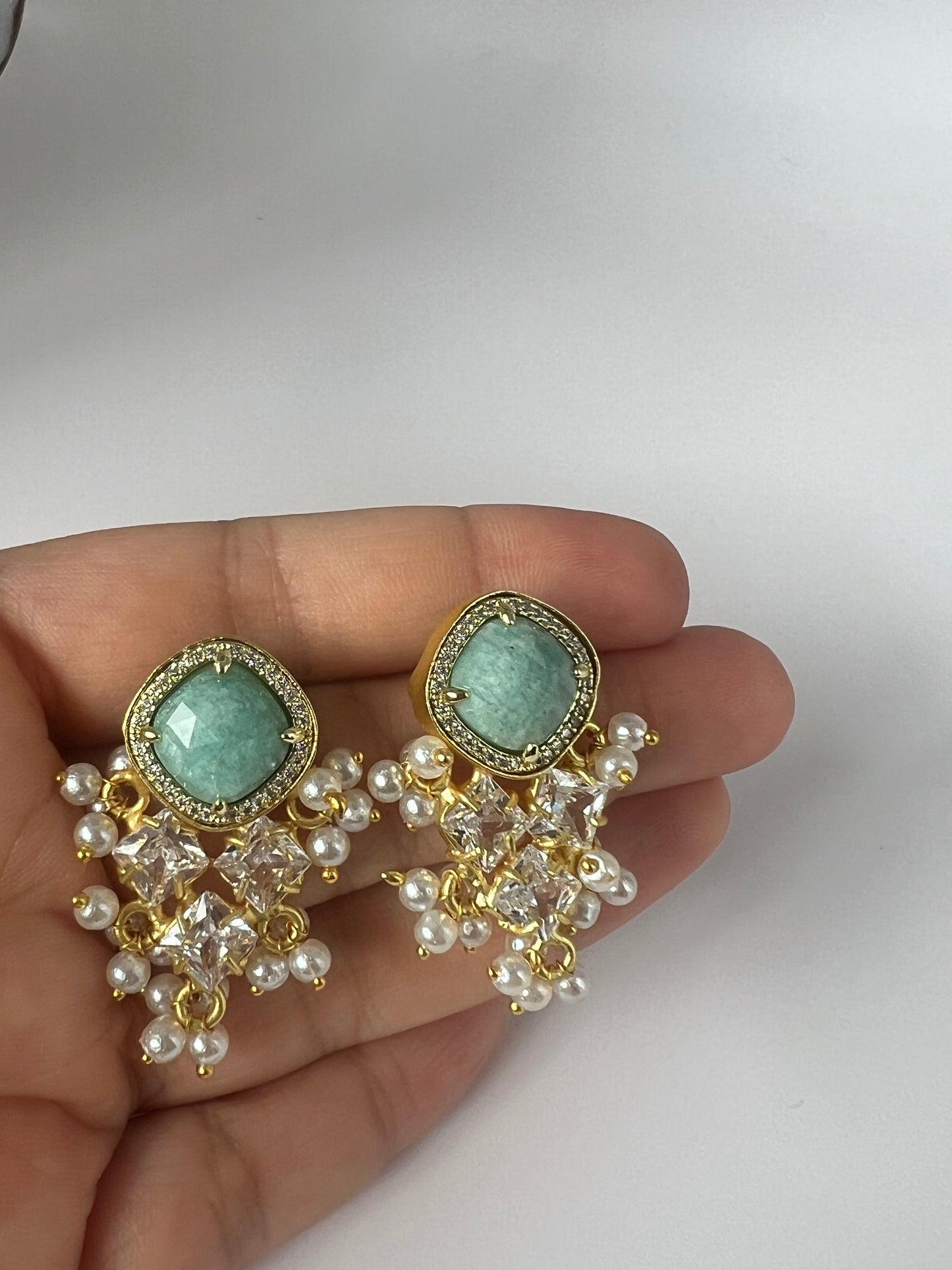 Mint/Amazonite Studs