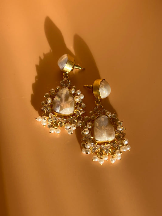 Baroque Pearl Long Studs