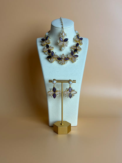 Ivara Amethyst and Rose Quartz Set
