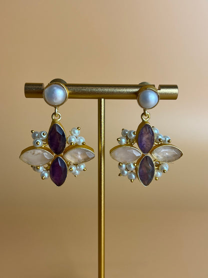 Ivara Amethyst and Rose Quartz Set