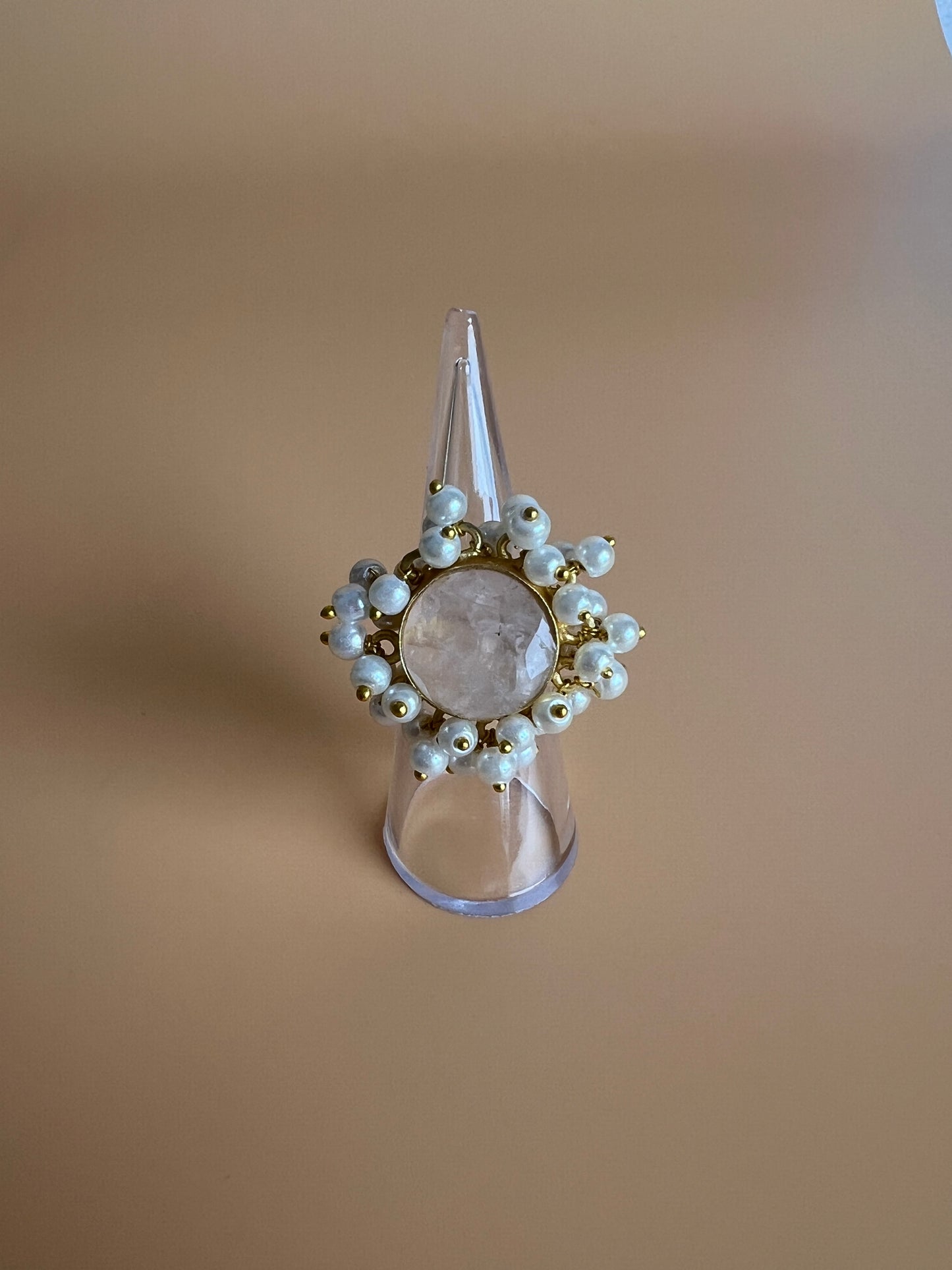 Rose Quartz Round Ring