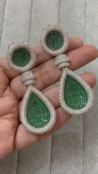 Iris Green Danglers